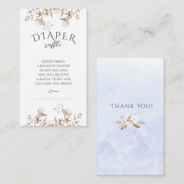 Tarjeta De Recepción Winter Gender Neutral Diaper Raffle Baby Shower