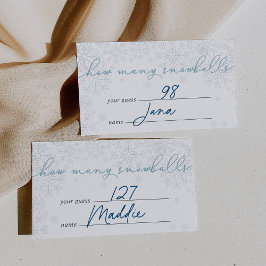 Tarjeta De Recepción Winter "How Many Snowballs" Guessing Game Card