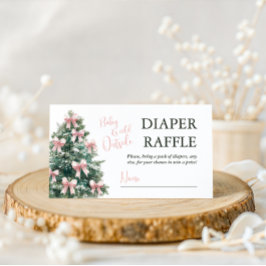 Tarjeta De Recepción Winter It's Cold Outside Pink Bow Girl Baby Shower