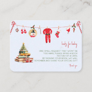 Tarjeta De Recepción Winter Merry Pequeños Navidades Libros de Baby Sho