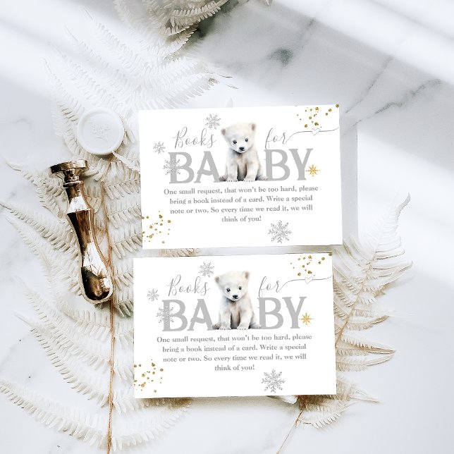 Tarjeta De Recepción Winter Modern Bear Neutral Baby Shower Book (Subido por el creador)