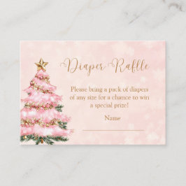 Tarjeta De Recepción Winter Pink Baby Its Cold Outside Diaper Raffle