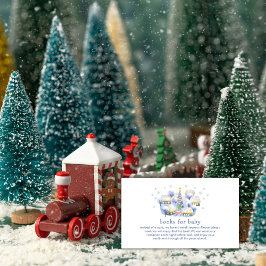 Tarjeta De Recepción Winter Snow It Take A Village Books Baby Shower 
