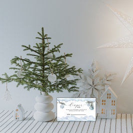 Tarjeta De Recepción Winter Snow Mountain Diaper Raffle Baby Shower