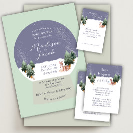 Tarjeta De Recepción Winter Snowglobe Diaper Raffle