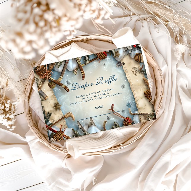 Tarjeta De Recepción Winter Sports Baby Shower Diapper Raffle (Subido por el creador)
