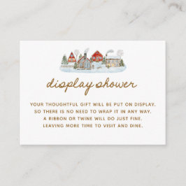 Tarjeta De Recepción Winter Village Baby Shower Display Shower