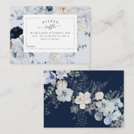 Tarjeta De Recepción Winter Wildflower Elegant Boho Baby Shower