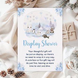 Tarjeta De Recepción Winter Wonderland Arctic Animals muestra ducha