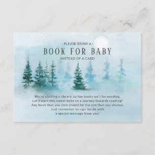 Tarjeta De Recepción Winter Wonderland Baby Shower Book for Baby Card