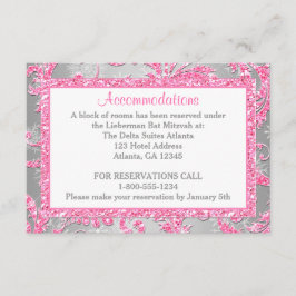 Tarjeta De Recepción Winter Wonderland Bat Mitzvah Gabinete 2