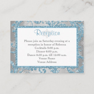 Tarjeta De Recepción Winter Wonderland Bat Mitzvah Insertar 3