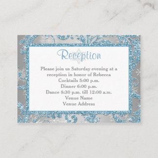 Tarjeta De Recepción Winter Wonderland Bat Mitzvah Insertar 3