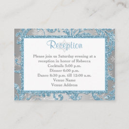 Tarjeta De Recepción Winter Wonderland Bat Mitzvah Insertar 3