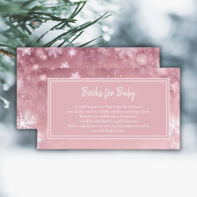 Tarjeta De Recepción Winter Wonderland Chica libros Baby Shower para be (Subido por el creador)