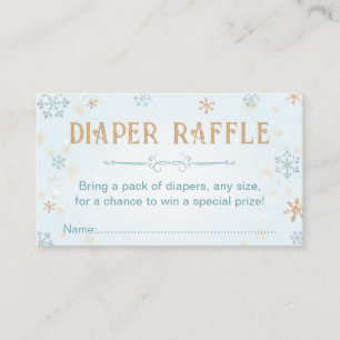 Tarjeta De Recepción Winter Wonderland Diaper Raffle Ticket Baby Shower