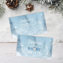 Tarjeta De Recepción Winter Wonderland Oso Baby Shower Books Request