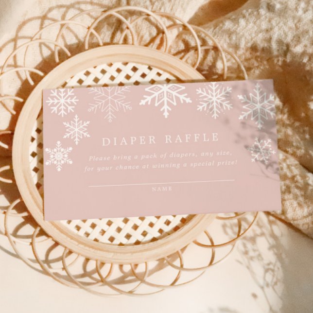 Tarjeta De Recepción Winter Wonderland Snowflake Chica Baby Shower (Subido por el creador)