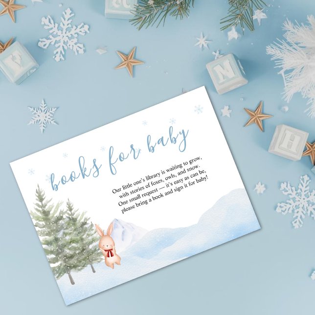 Tarjeta De Recepción Winter Woodland Animals Baby Shower Books For Baby (Subido por el creador)