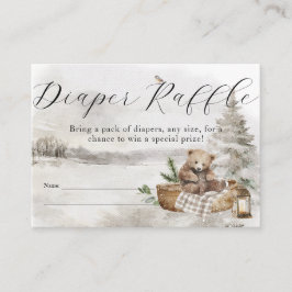 Tarjeta De Recepción Winter Woodland Baby Boy Shower