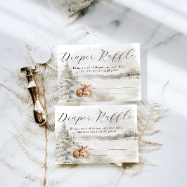 Tarjeta De Recepción Winter Woodland Baby Boy Shower