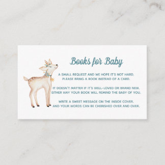 Tarjeta De Recepción Winter Woodland Baby Shower Books for Baby Card