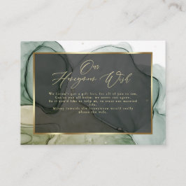 Tarjeta De Recepción Wish Rich Earthy Greens Liquid Resumen