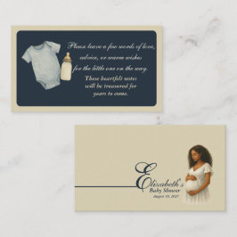 Tarjeta De Recepción Wishes Card Boho Baby Shower Black Mom to be 