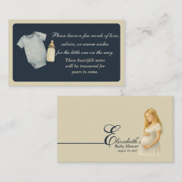 Tarjeta De Recepción Wishes Card Boho Baby Shower Blonde Mom to be 