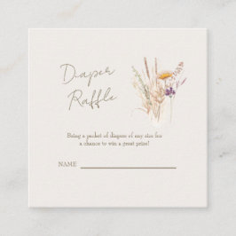 Tarjeta De Recepción Wispy Botanam Diaper Raffle Card