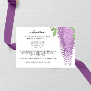 Tarjeta De Recepción Wisteria Wonder Boda