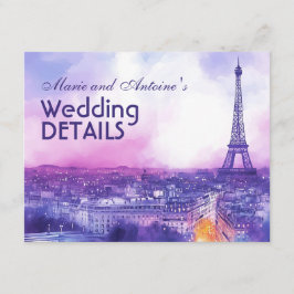 Tarjeta De Recepción With QR code wedding details