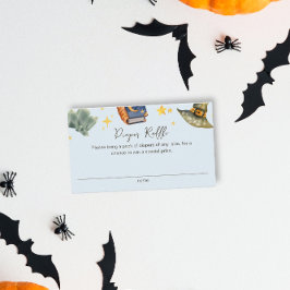 Tarjeta De Recepción Wizard Halloween Boy Diaper Raffle Baby Shower