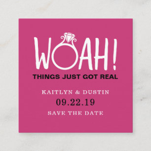 Tarjeta De Recepción Woah Save the Date