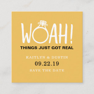 Tarjeta De Recepción Woah Save the Date