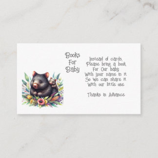 Tarjeta De Recepción Wombat Animal Books for Baby Enclosure Card
