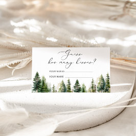 Tarjeta De Recepción Woodland adivina cuántos besos juego de novias