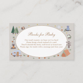 Tarjeta De Recepción Woodland Adventure espera el camping Baby Shower