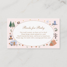 Tarjeta De Recepción Woodland Adventure espera el camping Baby Shower