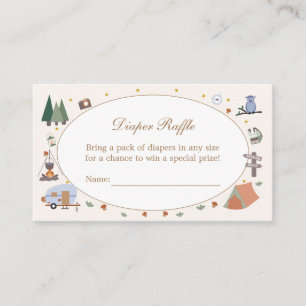 Tarjeta De Recepción Woodland Adventure espera el camping Baby Shower