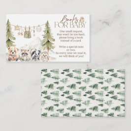 Tarjeta De Recepción Woodland Adventure Oh Boy Baby Shower Books