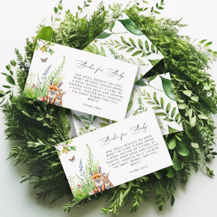 Tarjeta De Recepción Woodland Animales Fox Rabbit Books Para El Bebé
