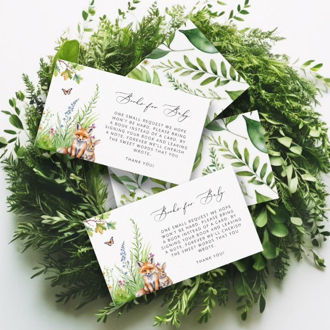 Tarjeta De Recepción Woodland Animales Fox Rabbit Books Para El Bebé (Subido por el creador)