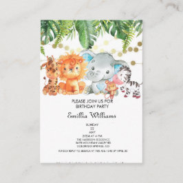 Tarjeta De Recepción Woodland Animals Adventure Baby Shower