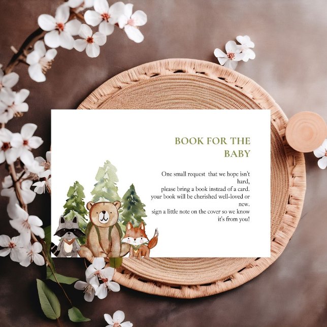 Tarjeta De Recepción Woodland Animals Adventure book para bebés Request (Subido por el creador)