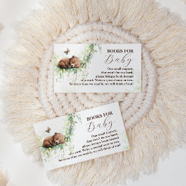 Tarjeta De Recepción Woodland Animals Green Baby Boy Shower Book