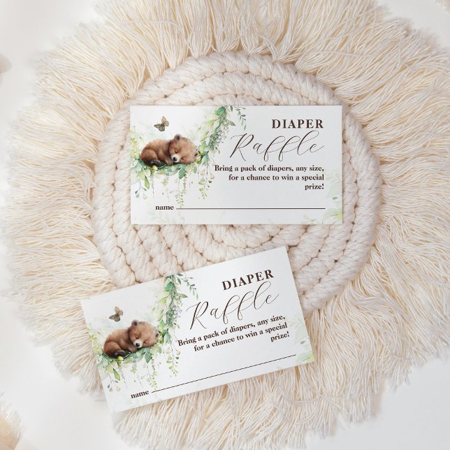 Tarjeta De Recepción Woodland Animals Greenery Baby Boy Shower Diaper (Subido por el creador)