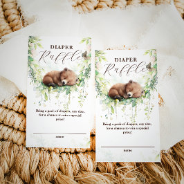 Tarjeta De Recepción Woodland Animals Greenery Baby Boy Shower Diaper