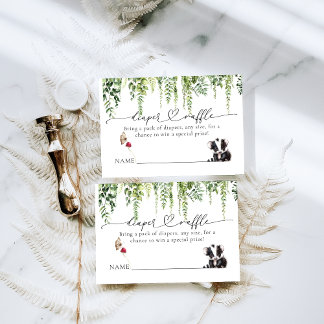 Tarjeta De Recepción Woodland Animals Greenery Mushroom Baby Shower