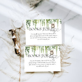 Tarjeta De Recepción Woodland Animals Greenery Mushroom Baby Shower